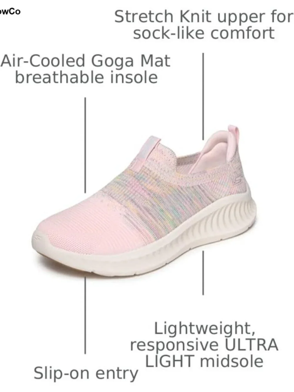 Women's Walking Shoes Slip-On Athletic Knit Comfort Sneakers